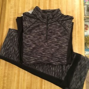 Matching workout pants and half zip
